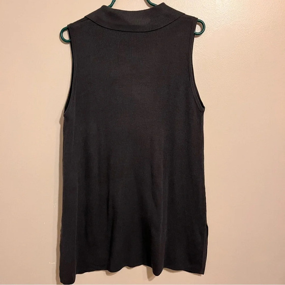 Charcoal Grey Long  Knit Vest - Picture 3 of 4